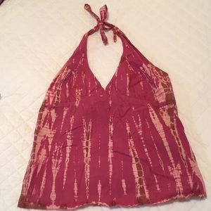 Lucky Brand Tye Dye Halter Top Size Large
